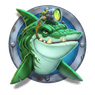 Green fish-monster